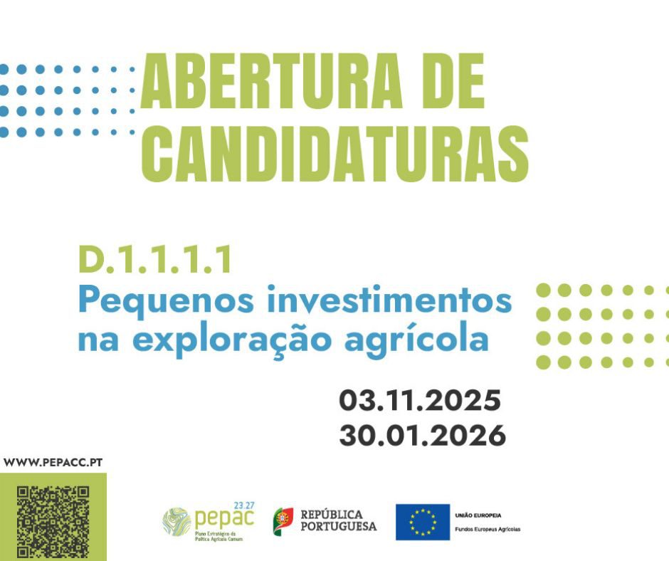 Candidaturas Abertas - Pequenos investimentos na exploração agrícola